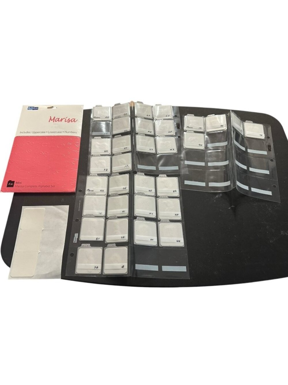 Quickutz Marisa Mini Complete Alphabet Set 2x2 Dies Upper Lower Numbers Paper